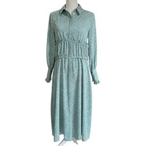 Topshop Ditsy Floral Long Sleeve Prairie Dress - Size 4